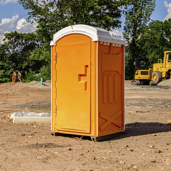 can i customize the exterior of the portable toilets with my event logo or branding in Raccoon